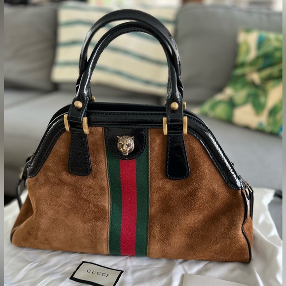Gucci Re(Belle) Suede Top Handle Bag - Picture 3 of 7